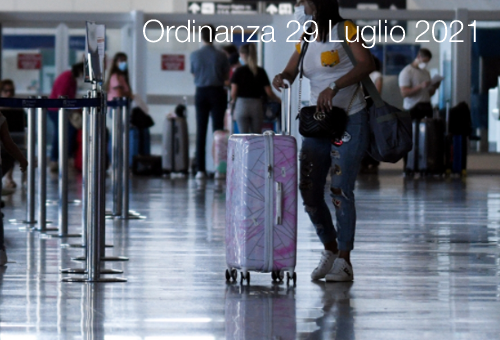 Ordinanza Ministero della Salute 29 luglio 2021 