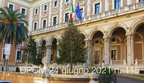 DPCM 24 giugno 2021 n. 115