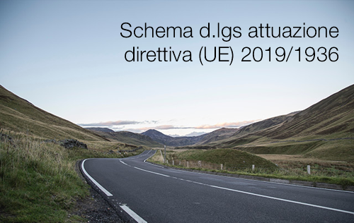 Schema d.lgs attuazione della direttiva (UE) 2019/1936 