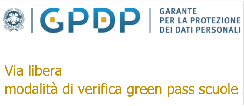 Garante Privacy: Via libera modalità di verifica green pass scuole