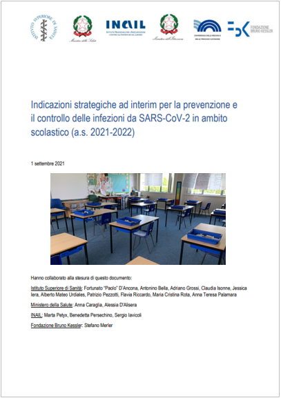Indicazioni strategiche ad interim infezioni da SARS-CoV-2 ambito scolastico (a.s. 2021-2022)