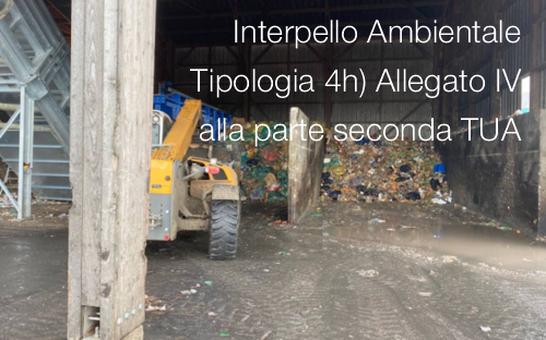 Interpello Ambientale 20 10 2021 Tipologia 4h Allegato IV alla parte seconda TUA Interpello Ambientale 20 10 2021 Tipologia 4h Allegato IV alla parte seconda TUA