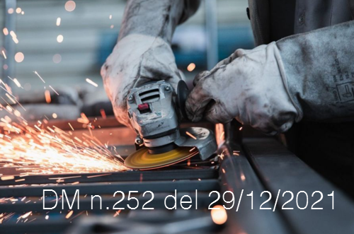 Decreto Ministeriale n.252 del 29 dicembre 2021