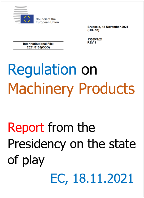 Report Regulation machinery products 18 11 2021 Report Regulation machinery products 18 11 2021