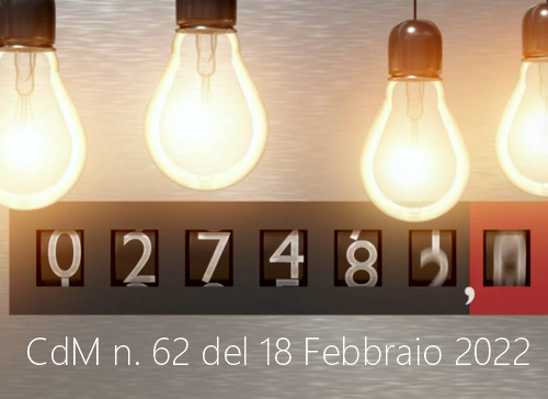 Consiglio dei Ministri n. 62 del 18 Febbraio 2022