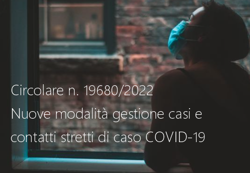 Circolare Min. della Salute n. 19680 del 30 marzo 2022