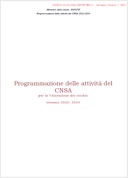 Programmazione delle attività del CNSA 2022-2024