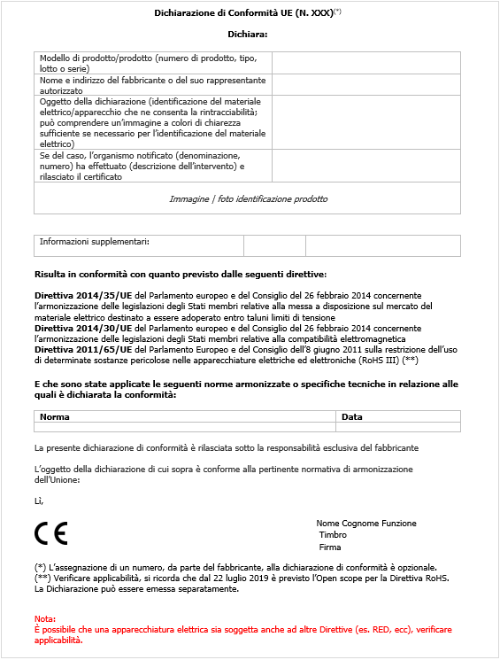 ID 16316 Dichiarazione UE di Conformita ID 16316 Dichiarazione UE di Conformita