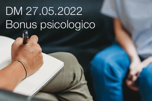 Decreto Ministero della Salute 27.05.2022 - Bonus psicologico