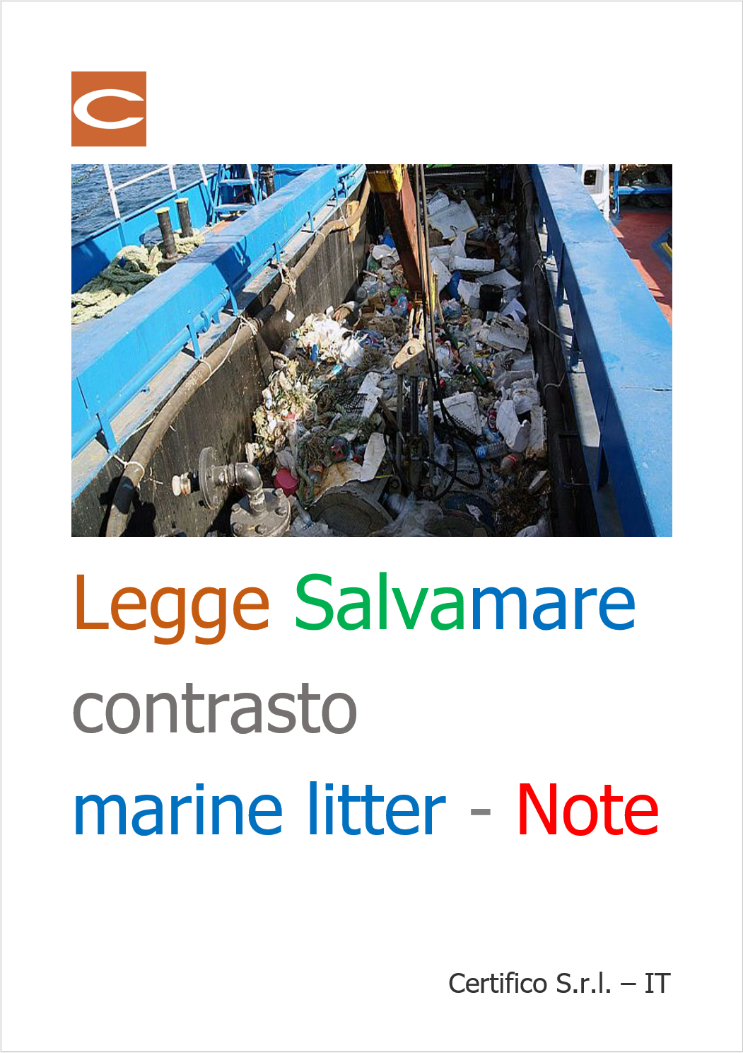 Legge Salvamare Note Legge Salvamare Note