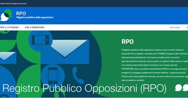 Registro Pubblico delle Opposizioni (RPO)