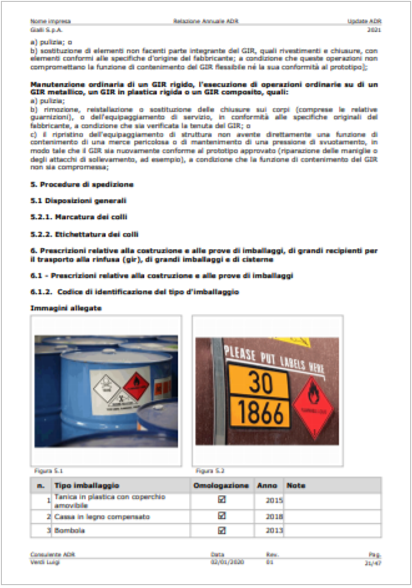 Relazione annuale ADR 01 Relazione annuale ADR 01