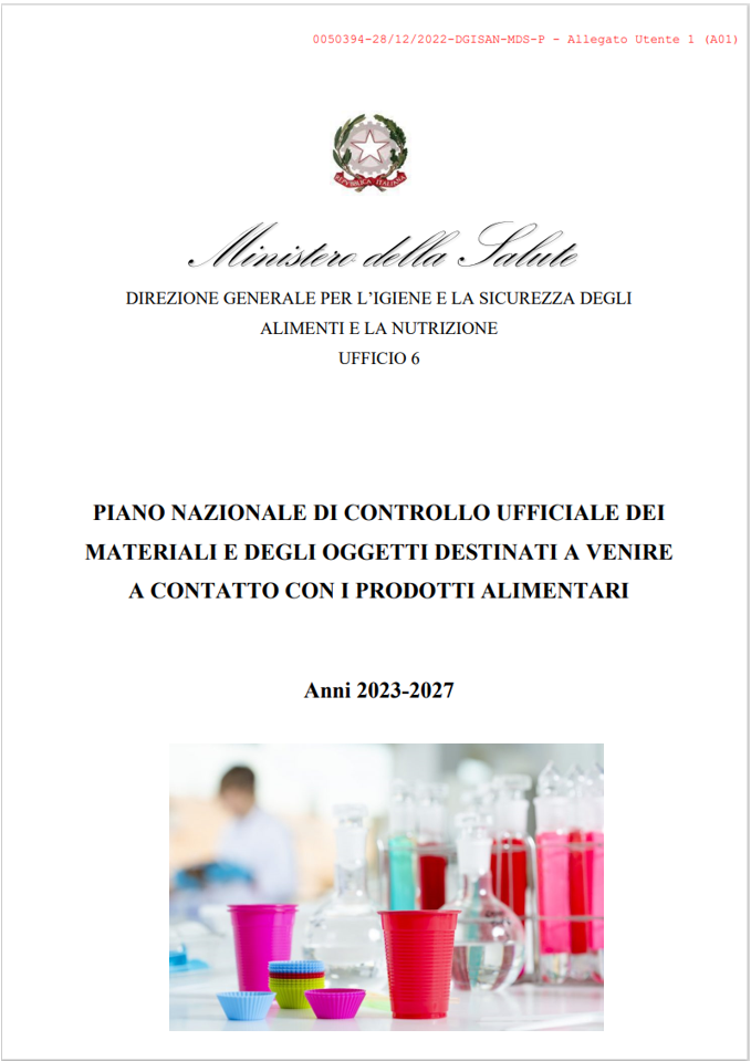 Piano nazionale di controllo ufficiale MOCA Anni 2023 2027 Piano nazionale di controllo ufficiale MOCA Anni 2023 2027