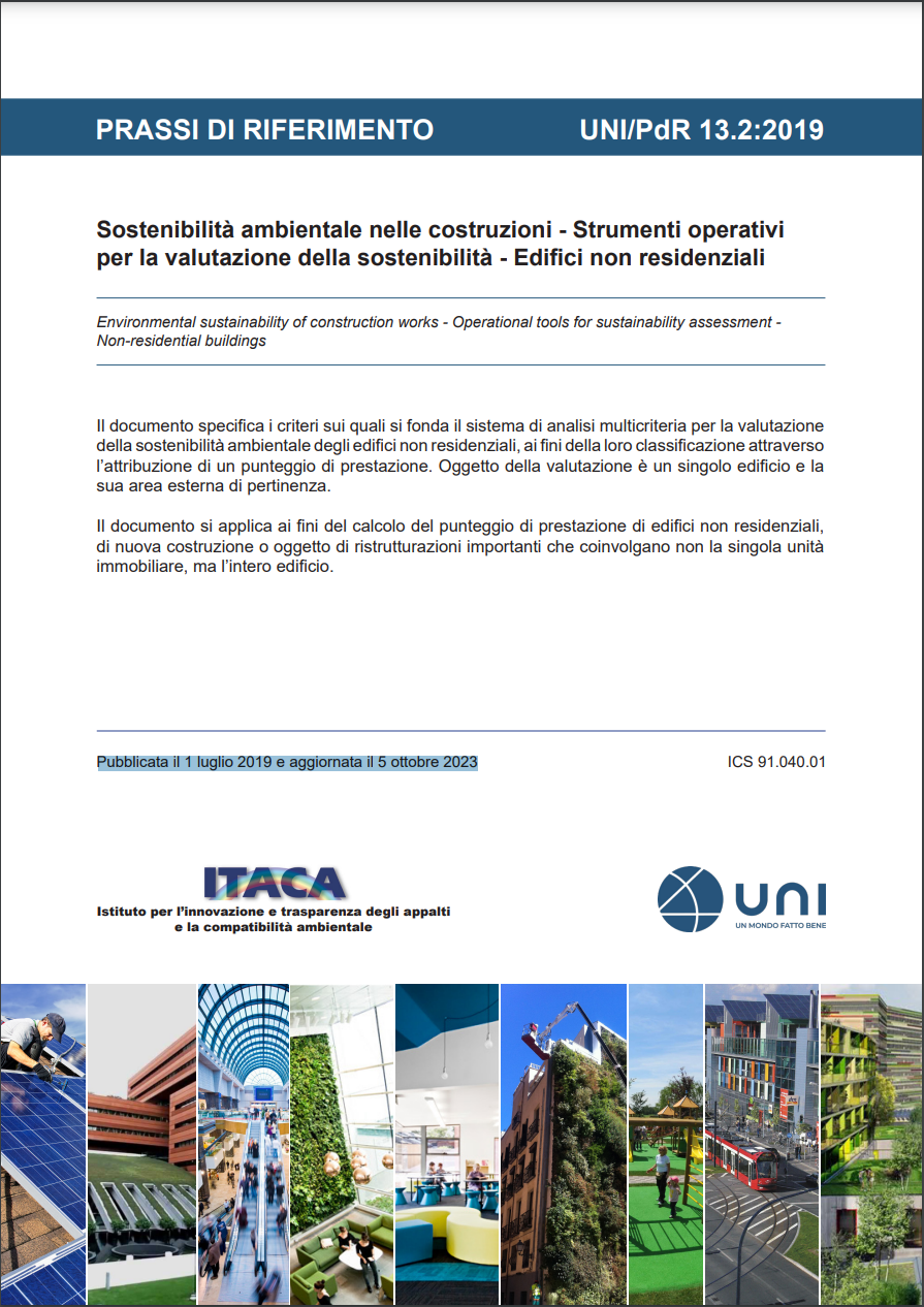 UNI/PdR 13:2023 / Sostenibilità ambientale nelle costruzioni