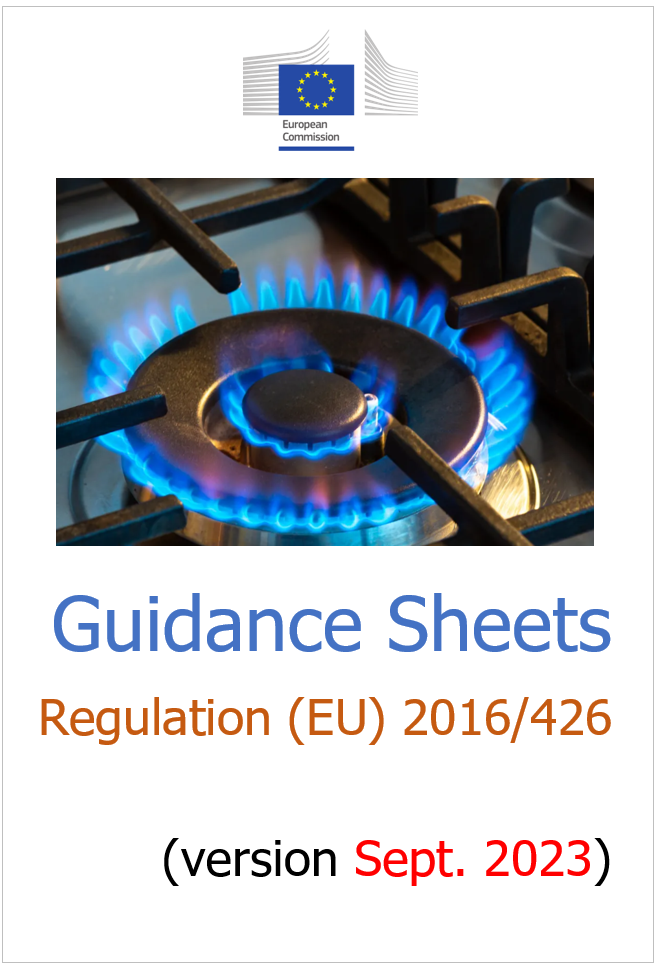 Guidance Sheets Regulation (EU) 2016/426 Gas Appliances (GAR) / 09.2023