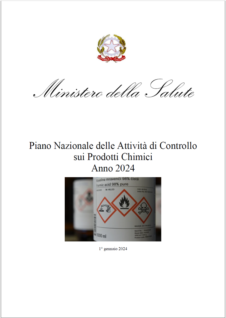 Piano nazionale delle attivit di controllo sui prodotti chimici 2024 Piano nazionale delle attivit di controllo sui prodotti chimici 2024