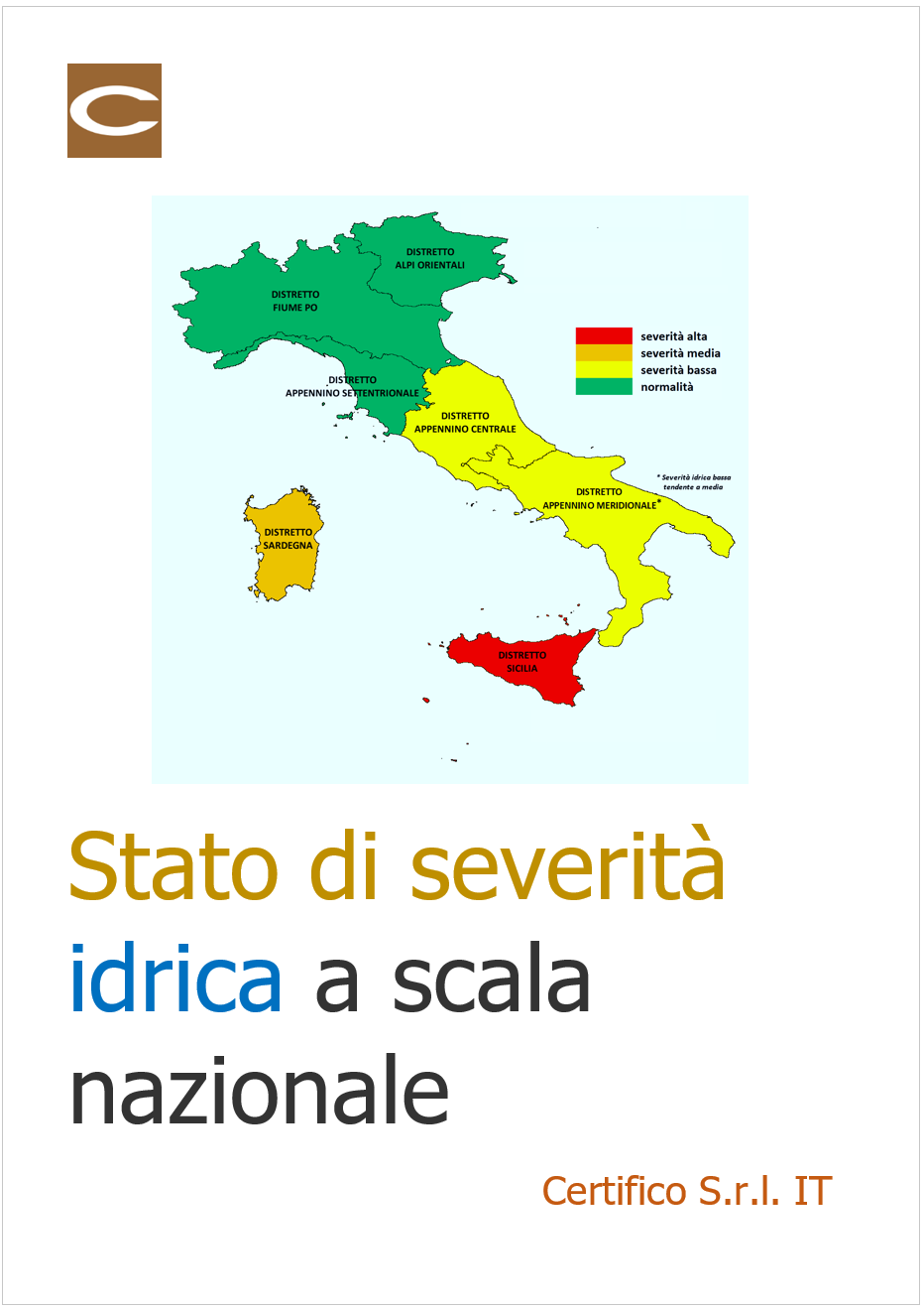 Stato di severità idrica a scala nazionale