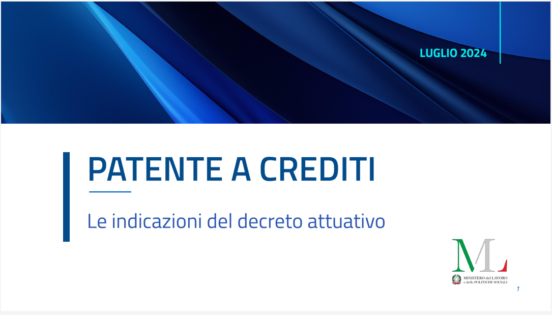 Patente a crediti: indicazioni del decreto attuativo