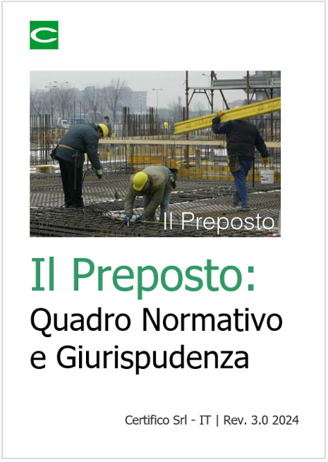 Il Preposto Quadro Normativo e Giurispudenza Il Preposto Quadro Normativo e Giurispudenza