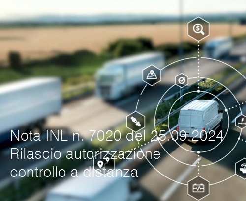 Nota INL n 7020 del 25 settembre 2024 Rilascio autorizzazione controllo a distanza Nota INL n 7020 del 25 settembre 2024 Rilascio autorizzazione controllo a distanza
