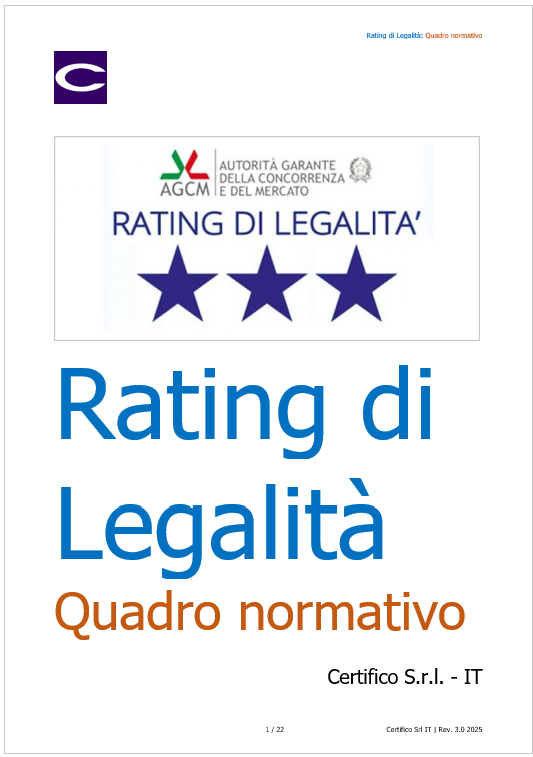 Rating di legalità: Quadro normativo