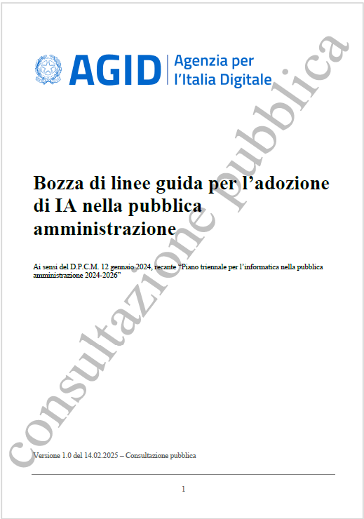 Linee guida adozione IA nella pubblica amministrazione