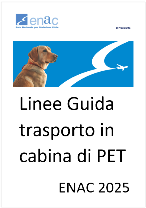 Linee Guida trasporto in cabina di PET / ENAC 2025