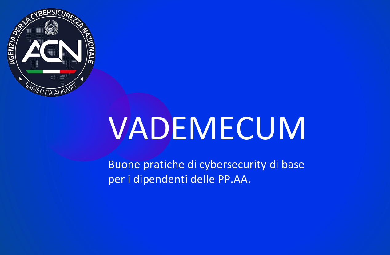Vademecum Buone pratiche di cybersecurity di base per i dipendenti PA