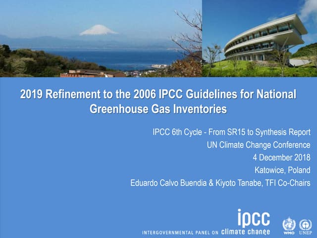 2019 Refinement to the 2006 IPCC Guidelines for National Greenhouse Gas Inventories