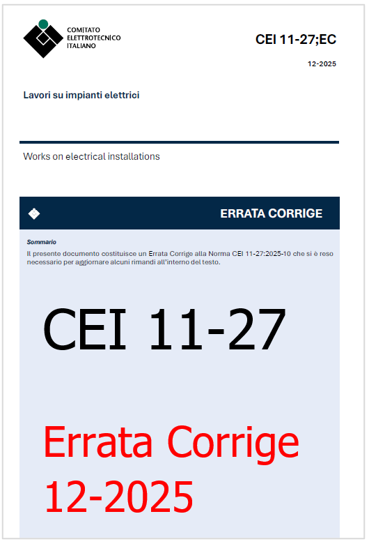 CEI 11-27;EC 12-2025