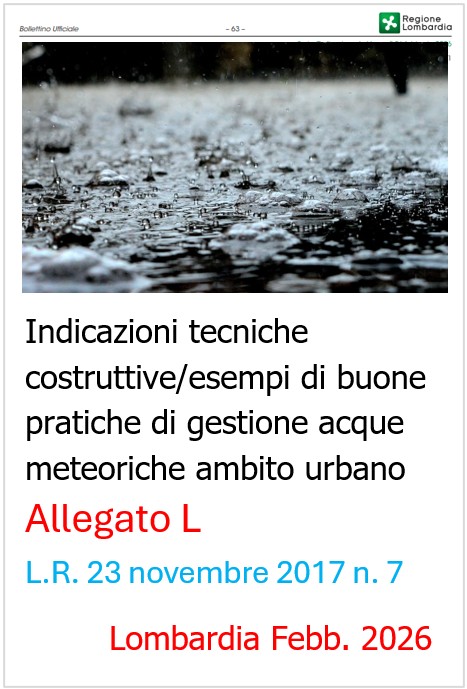 D.G.R. Lombardia 2 febbraio 2026 - n. XII 5710 / Buone pratiche di gestione acque meteoriche in ambito urbano
