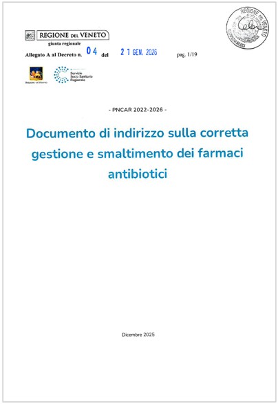 Documento di indirizzo corretta gestione e smaltimento farmaci antibiotici / R. Veneto 2026