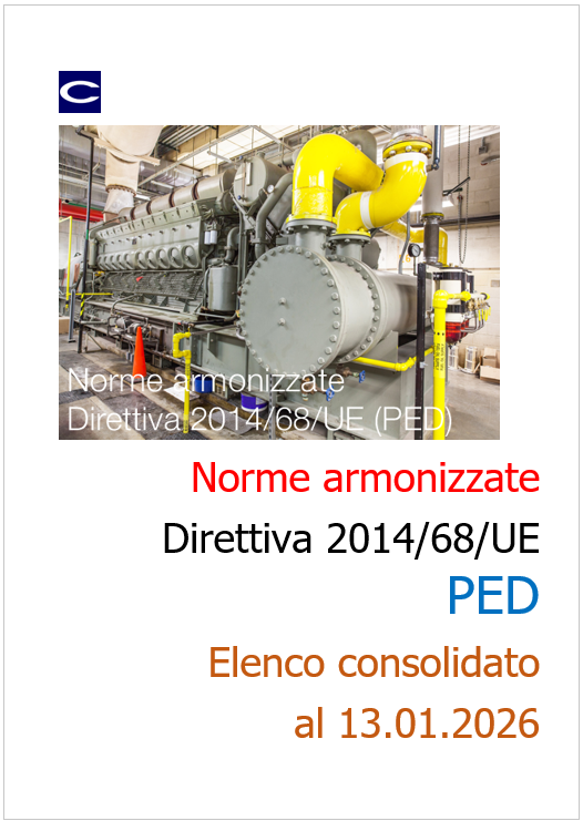 Elenco consolidato Norme armonizzate PED Gennaio 2026