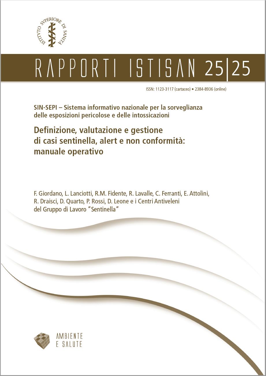 Rapporto ISTISAN 25/25 - SIN-SEPI | Manuale gestione casi sentinella, alert e non conformità