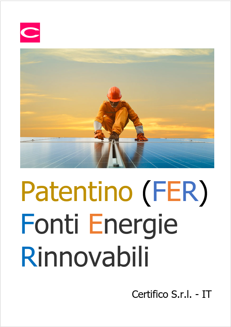 Patentino Fonti Energie Rinnovabili | FER
