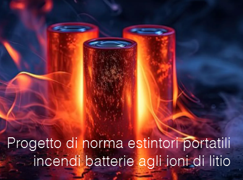 Progetto di norma estintori portatili per incendi di batterie agli ioni di litio