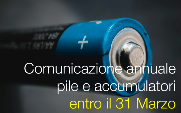 Comunicazione annuale pile e accumulatori