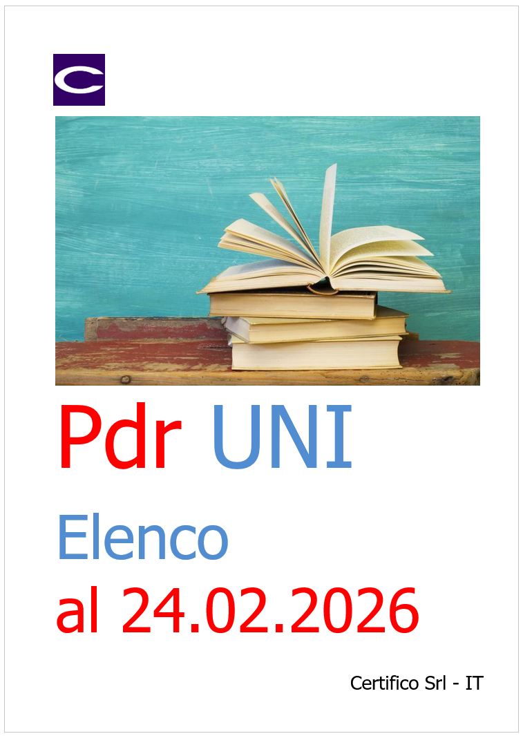 Elenco PdR UNI pubblicate al 24.02.2026