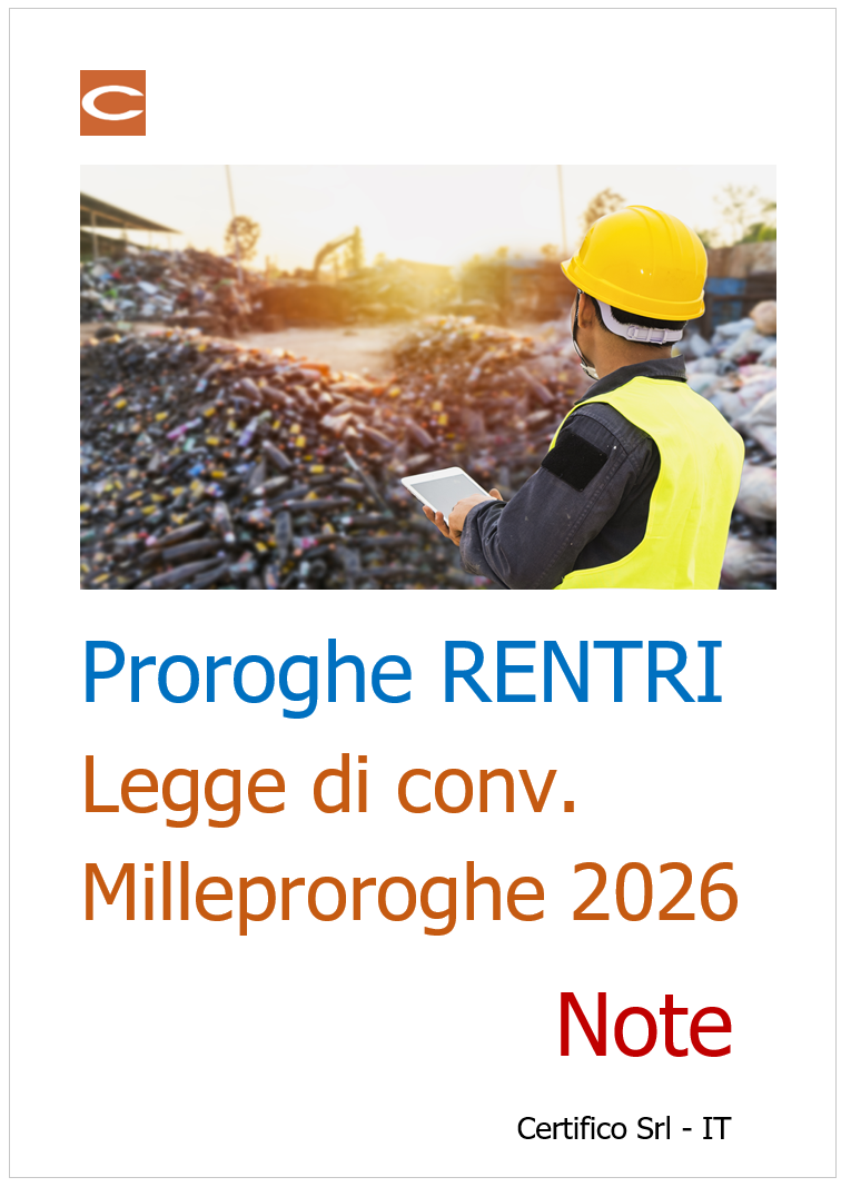 Proroghe RENTRI Legge di conv. Milleproroghe 2026     