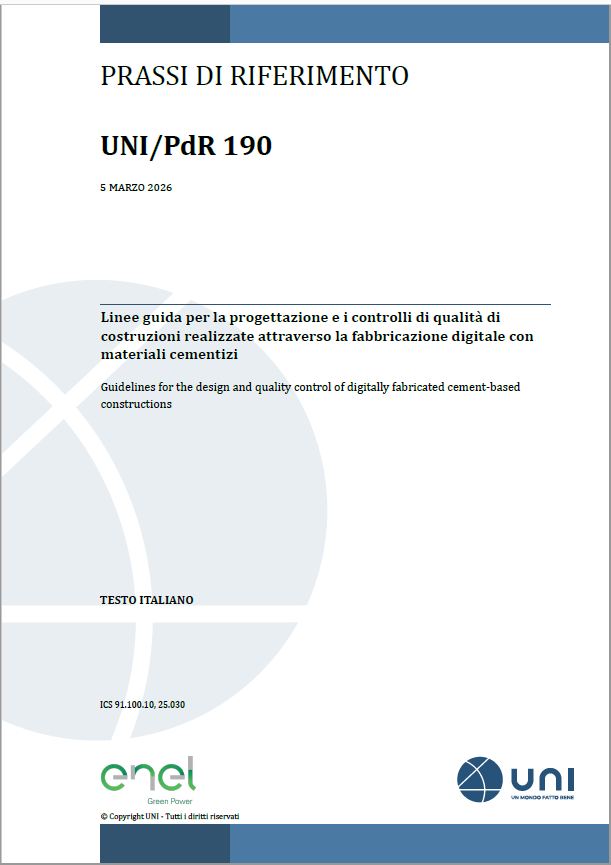 UNI/PdR 190:2026