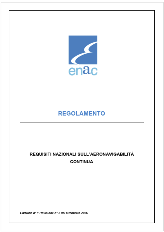 Regolamento ENAC Requisiti Nazionali Aeronavigabilità Continua