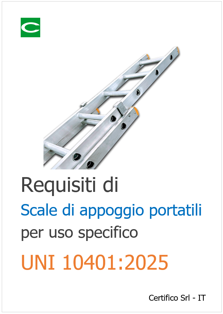 Requisiti scale di appoggio portatili a sfilo ed innestabili per uso specifico