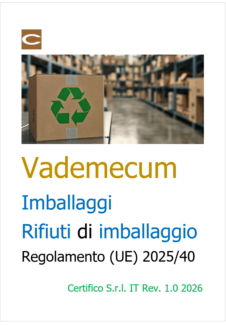 Vademecum Imballaggi Rifiuti di imballaggio Regolamento (UE) 2025 40 Rev. 2026