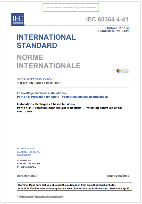 IEC 60364-4-41 Protezione da contatti diretti e indiretti
