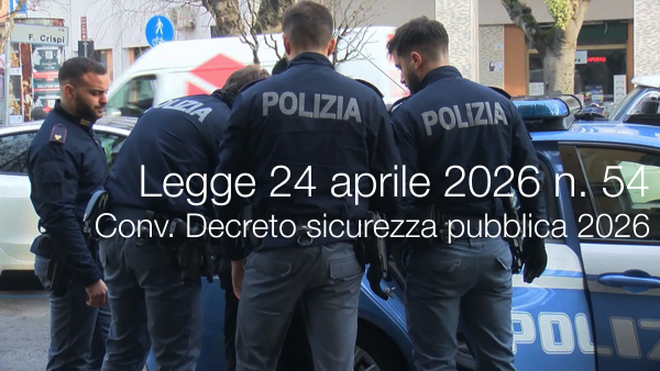 Legge 24 aprile 2026 n. 54