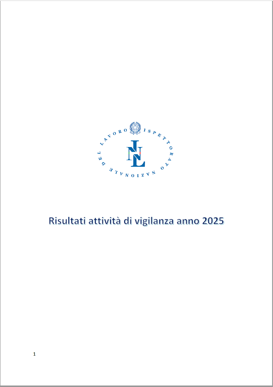 Rapporto annuale ispettorato nazionale del lavoro 2025
