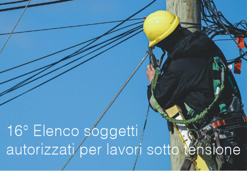 16° Elenco soggetti autorizzati per lavori sotto tensione