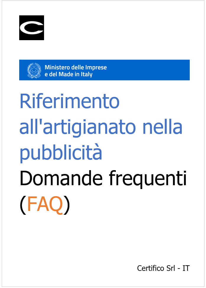 Domande e risposte (FAQ) sui riferimenti all'artigianato nella pubblicità 