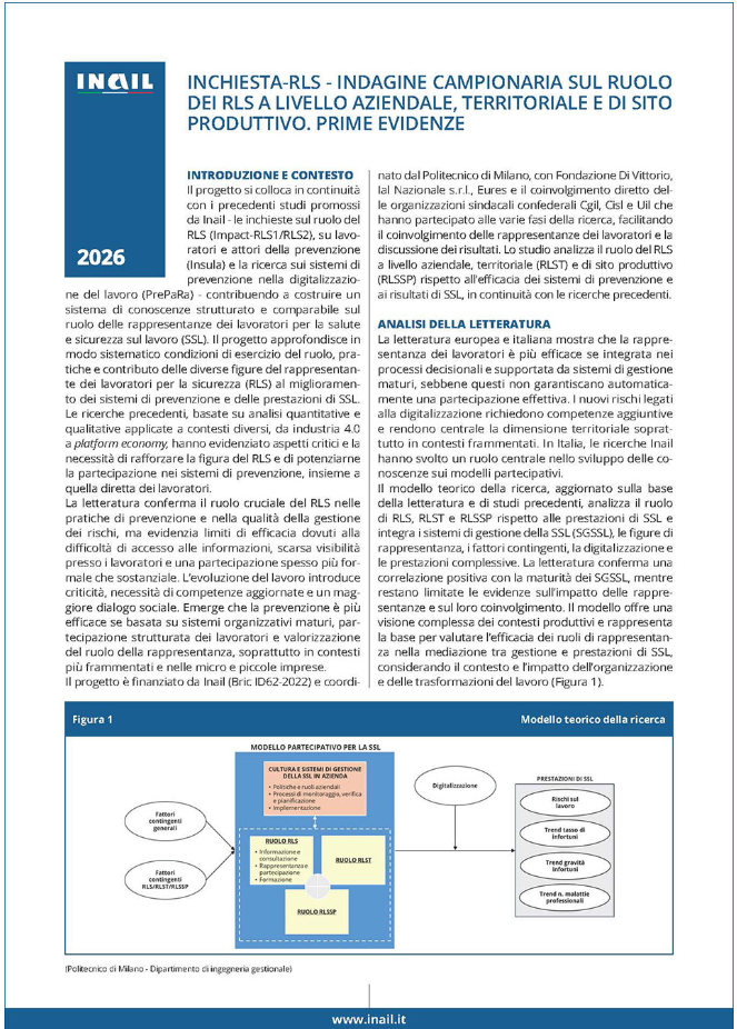 Inchiesta-RLS / Indagine campionaria sul ruolo dei RLS 