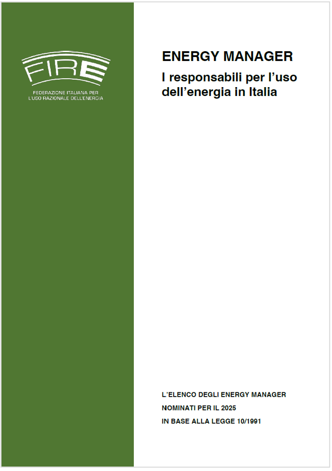 I responsabili per l&rsquo;uso dell&rsquo;energia in Italia / Anno 2025 